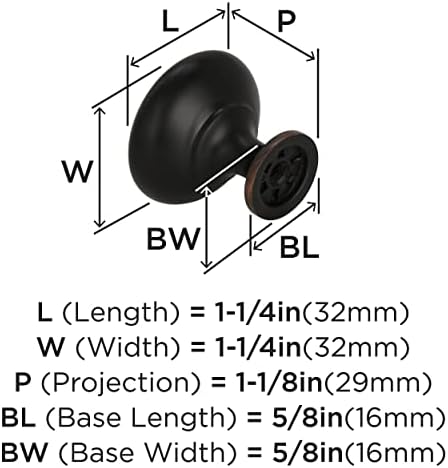 Amerock Oil Rub Bronze Cabinet Knob Set