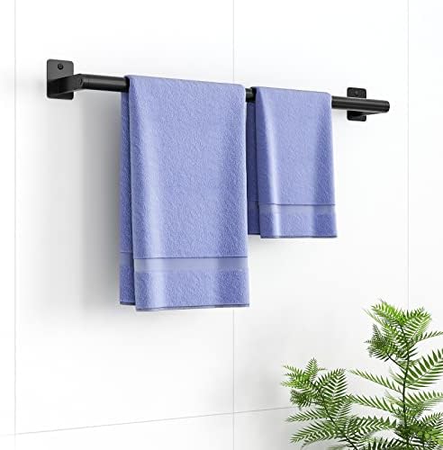 Heavy Duty Bathroom Towel Bar 24-Inch Matte Black Towel Holder for Home Decor