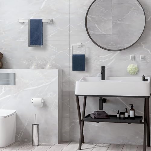 PAHSFS Premium 5-Piece Stainless Steel Towel Bars Set Brushed Nickel bathroom kitchen essential high-quality design