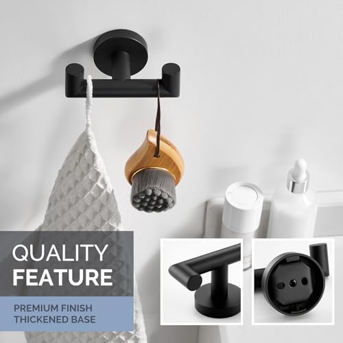 Angle Simple Double Towel Hook Stainless Steel Bathroom Towel Holder