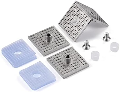 Ranbo Square 304 Stainless Steel Glass Clamp 8mm Thickness