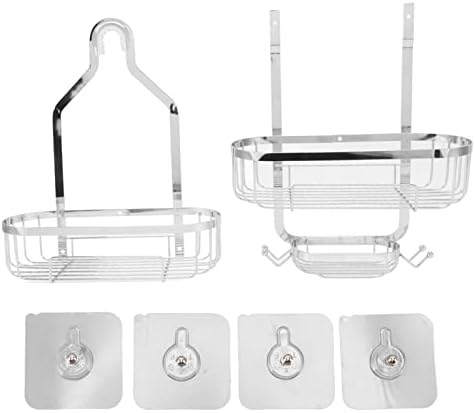 MIFDYUmetal iron wall mounted bathroom basket sturdy storage solution for ceramic tiles marble metal and glass surfaces