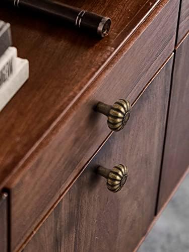 10-Piece Antique Brass Knobs - Uniquely Inspired by Pumpkins Durable and Versatile for Kitchen Bathroom and Closet