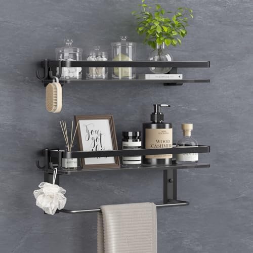 VOLPONE Black Tempered Glass Shelves