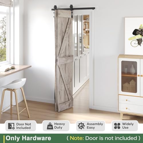 ROYMELO40 Bifold Sliding Barn Door Hardware Track Kit
