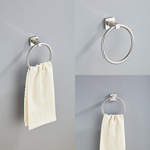 Adjustable Brushed Nickel Towel Bar Set 4 Pieces