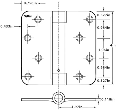 Haidms 3-Piece Set Self-Closing Door Hinges with Adjustable Tension 4inch Black Spring Hinge for Heavy-Duty Doors