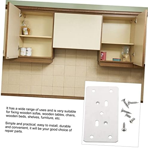 Handy Hinge Repair Kit - 6 Pc Stainless Steel Cabinet Hinge Repair Set with Screws