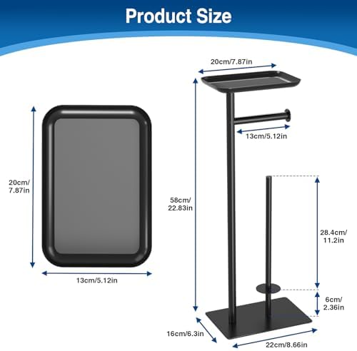 Josmimic Sturdy Toile Paper Holder Holds 4 Rolls Compact Durable
