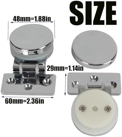 Durable 2-Piece Glass Door Hinges for 6-10mm Thick Glass