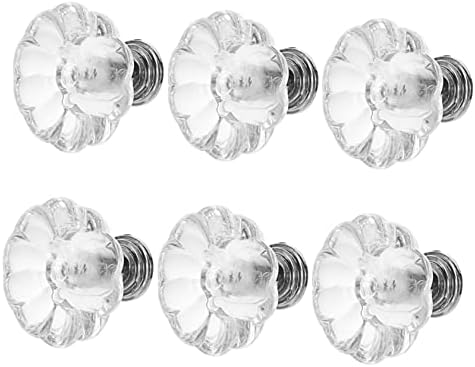 JojoFuny Luxury Crystal Door knobs 6-Piece Acrylic Door Knobs for Old or Damaged Handles