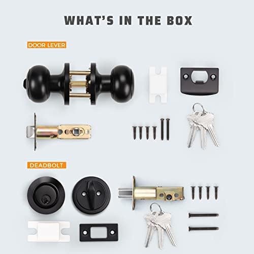 3-Piece Door Knob and Deadbolt Set with Keyed Entry