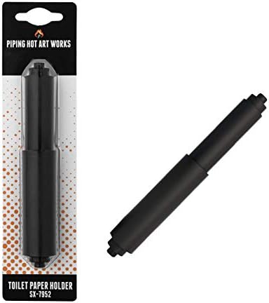 Piping Hot Art Works 6-inch Black Toilet Paper Holder Spring Rod - Durable and Reliable toilet paper roller replacement