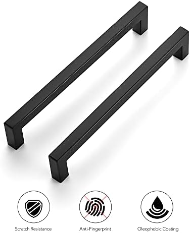 Ravinte Sturdy Kitchen Square Cabinet_pulls Sets 20 Packs 7-12 inches Matte Black Quantity 20