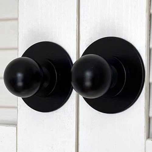 Trust4Care 4-Pack Black Large Backplates for Kitchen Cabinet Knobs with Escutcheon Design