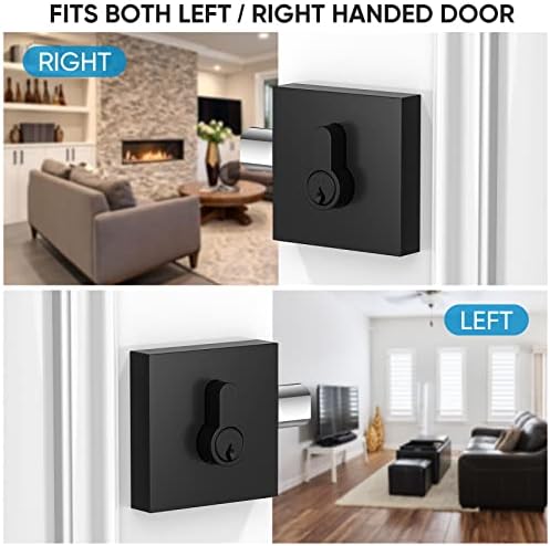 TICONN Matte Black Door Handle Heavy Duty Room Use
