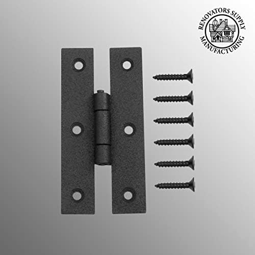 Sturdy Black H Wrought Iron Flush Hinges for Kitchens More