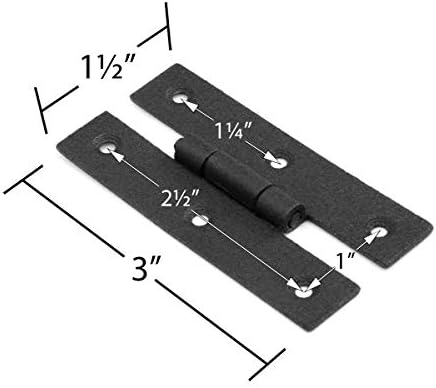 Sturdy Black H Wrought Iron Flush Hinges for Kitchens More
