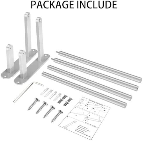Simple Efficient Double Towel Bar Stainless Steel Bathroom Towel Holder Brushed Nickel
