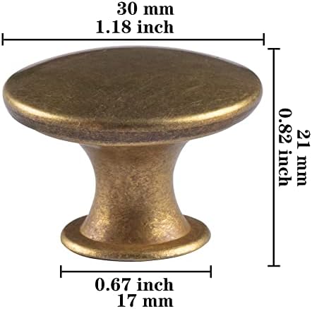 20-Piece Brass Knobs Set for Kitchen Home Use