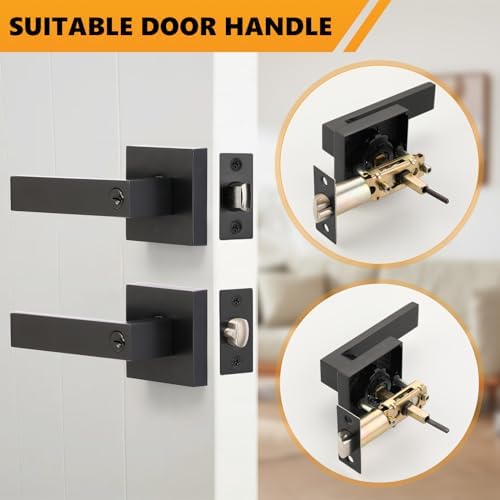 Adjustable Door Latch Set for 2-3860mm or 2-3470mm 45 Deadbolt Latch - Durable Replacement for Doors