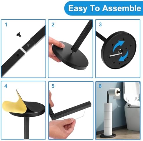 Sturdy Comfortable Toilet Paper Holder Black