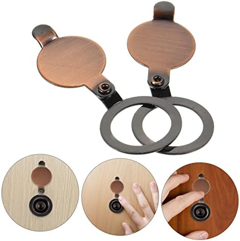 MAGICLULU 2-Piece Cat Eye Door Viewer Protector with Chain Secure Entry