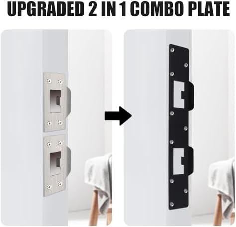 Sturdy Door Lock Plate for Doors - Black