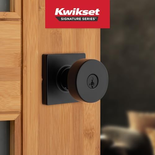 Bracket-Ready Entry Door Knob for Keyed Doors Matte Black