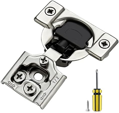 Curl Hinges Soft Close Kitchen Hinges Adjustment Stainless Steel Satin Nickel 20 Pack