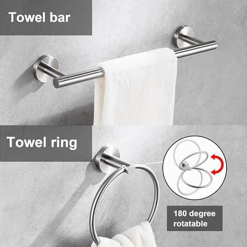 Modern 6-Piece Stainless Steel Bathroom Hardware Set