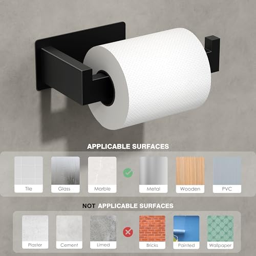 Premium SUS304 Toilet Holder Self-Adhesive Rustproof for Home RV
