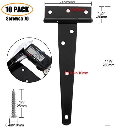 EATHEATY10Pack Heavy Duty Gate Hinges for Barn Shed Doors
