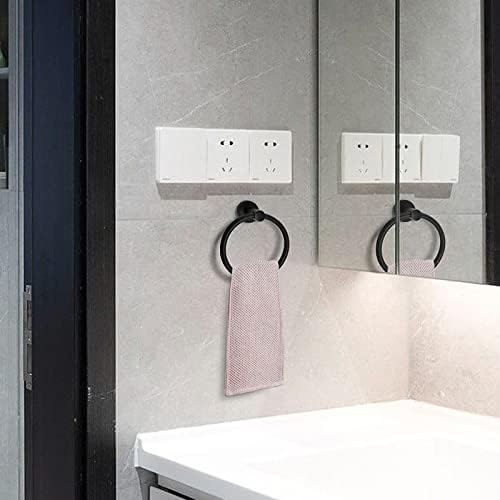 Towel Ring Wall-Mounted Stainless Steel Black