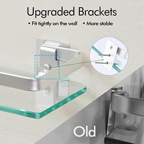KES Tempered Glass Shelves - Space-Saving Sturdy for Bath Kitchen