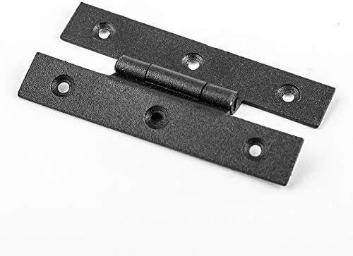 Rust-Resistant Black Wrought-Iron Letter Hinges