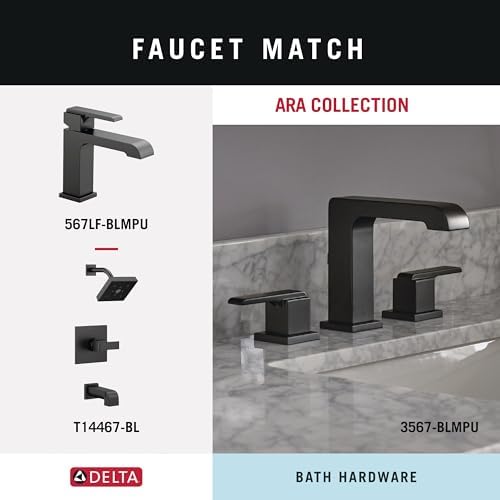 Delta Faucet Towel Ring Matte Black Durable Dimensions