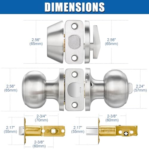 Sopoby 3-Set Entry Door Knob and Deadbolt Combos for Home Security