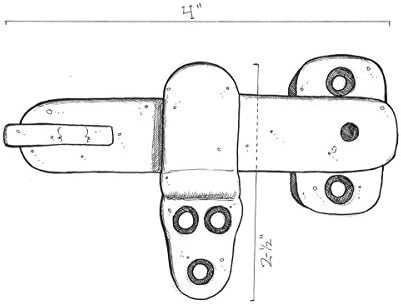4-Inch Black Flip Latch for Cabinets