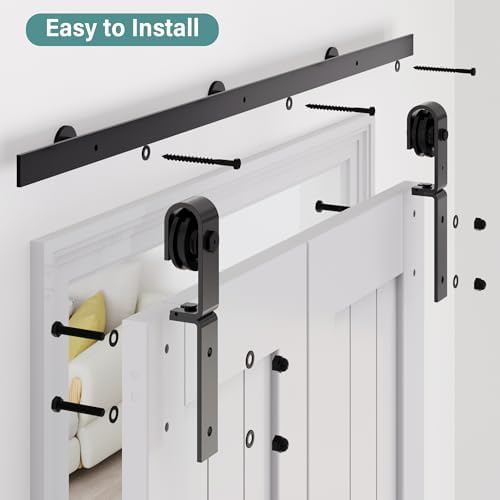 WINSOON 36 Bifold Barn Door Kit with Smooth Performance