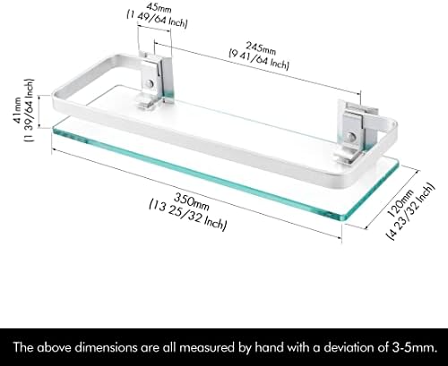 KES Tempered Glass Shelves - Space-Saving Sturdy for Bath Kitchen