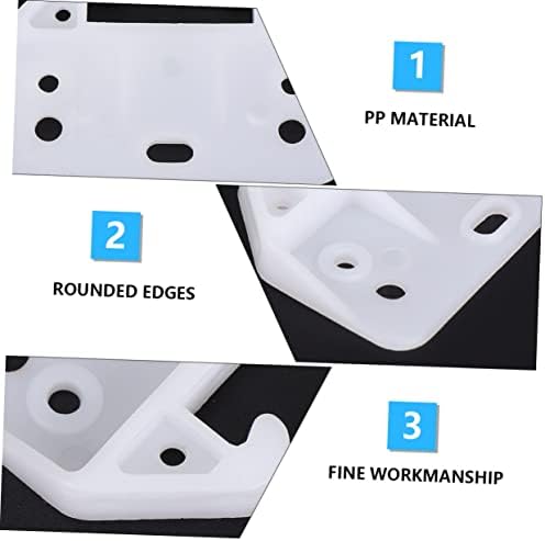Jojofuny 100pcs White Drawer Track Guide Kit for Cabinet Hardware