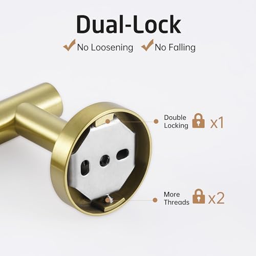 Sturdy Stainless Steel Toilet Paper Holder with Brushed Gold Finish