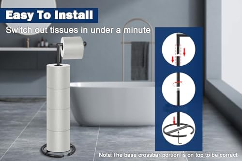 NearMoon Bath Toilet Paper Holder Stand - Modern Rust-Resistant