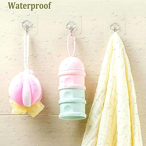 Jwxstore10-in-1 Transparent Wall Hooks Heavy Duty 24 Pack