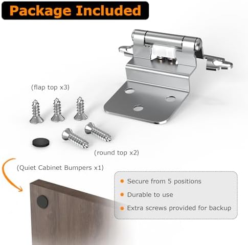 Secure 50-Pack Hinges for Cabinets