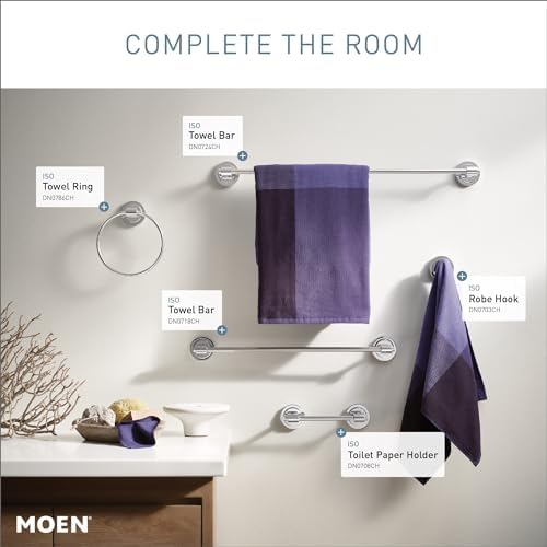 Elevate Your Bath Experience with the Moen Iso Hand Towel Ring - Chrome