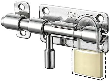 JQK 4-Inch 304 Stainless Steel Door Latch Secure Durable