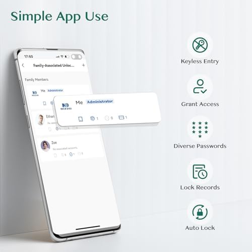 Yamiry Smart Door Lock with Knob