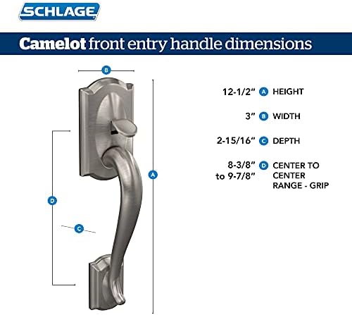 Front Entry Door Handle Set with Georgian Kob Aged Bronze